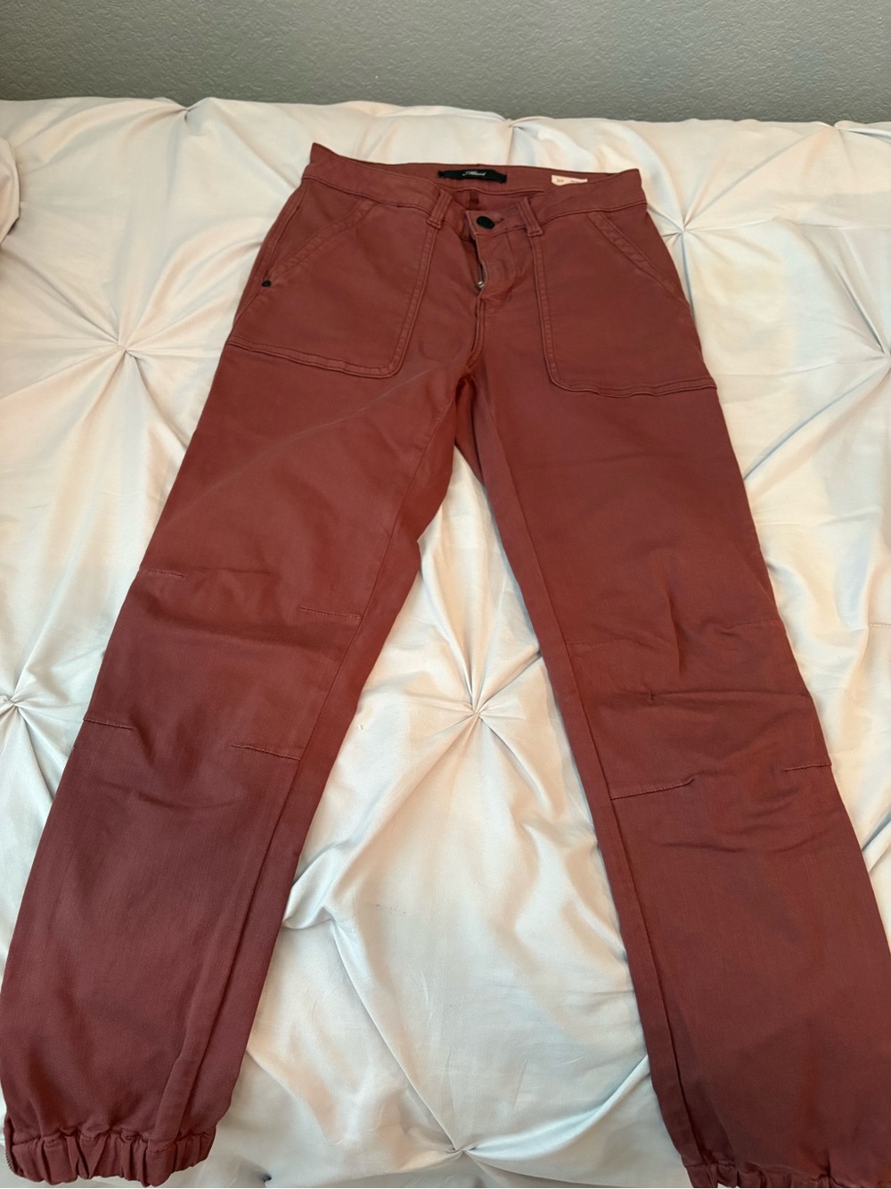 Mavi Women's Rust Red Utility Joggers